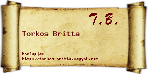 Torkos Britta névjegykártya